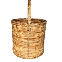 Bamboo Vintage Storage Basket with Handle