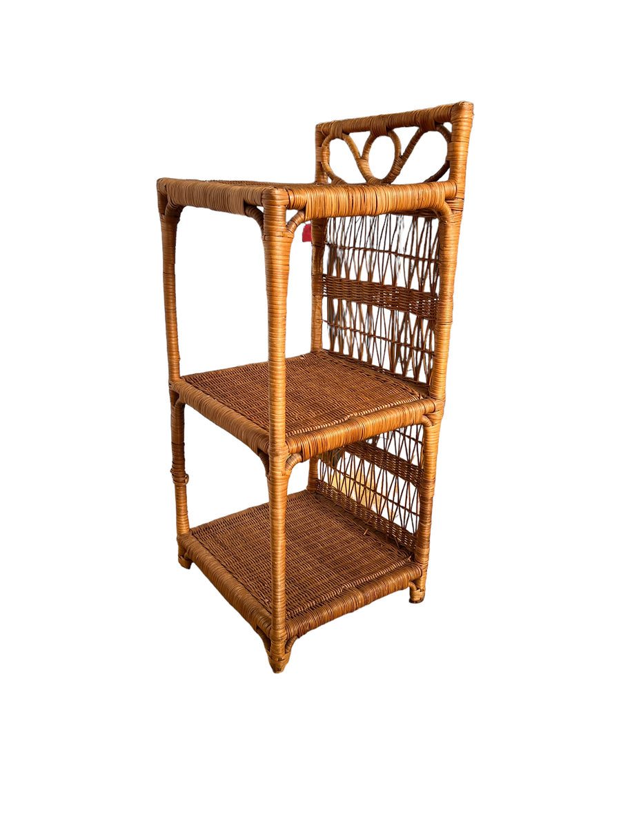 Wicker Woven Bookshelf Organizer Storage Spice Rack Bathroom storage