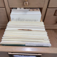 30 Drawer Standing Card Catalog Index Cabinet Vintage