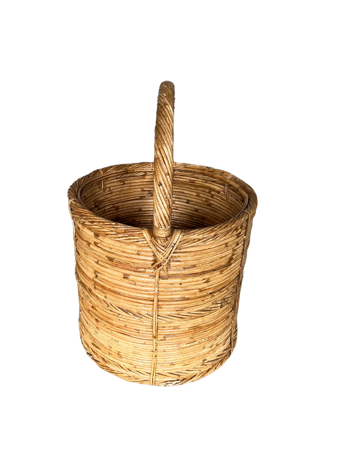 Bamboo Vintage Storage Basket with Handle