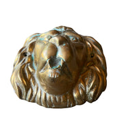 Large Brass European Lion Head Wall Mounted