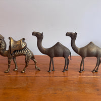 Etched Brass Camel Figures Vintage