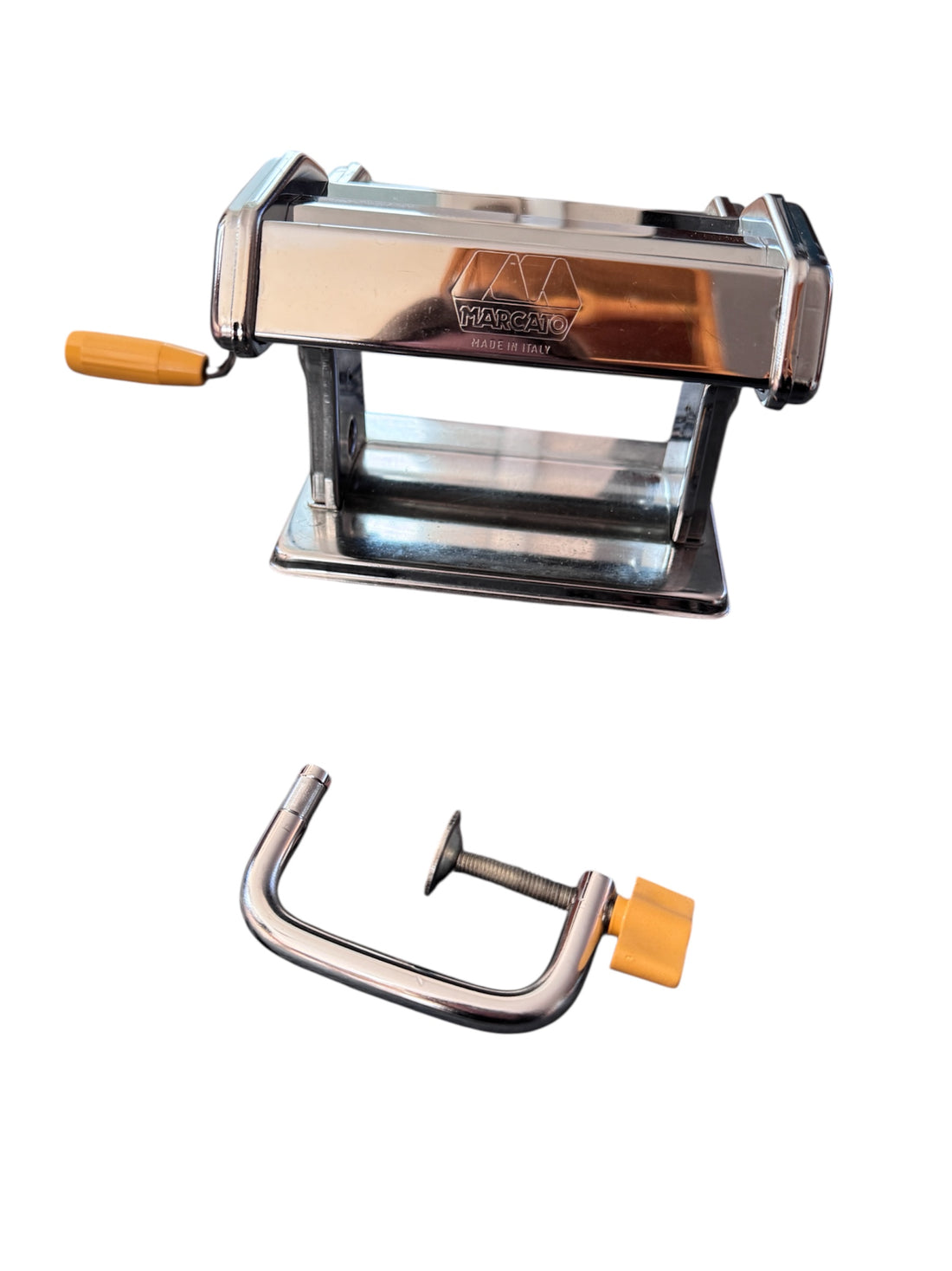 Marcato Atlas Counter Top Pasta Maker with Attachment and Clamp Kitchen Cooking Utensil 