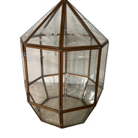 Glass and Brass Geometric Terrarium