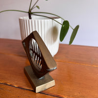 Dolbi Metal Fish Bone Metal Sculpture 1980 Figure Statue Vintage