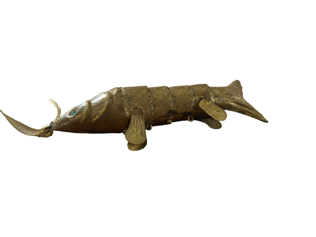 Articulating Brass Fish Vintage