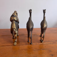 Etched Brass Camel Figures Vintage