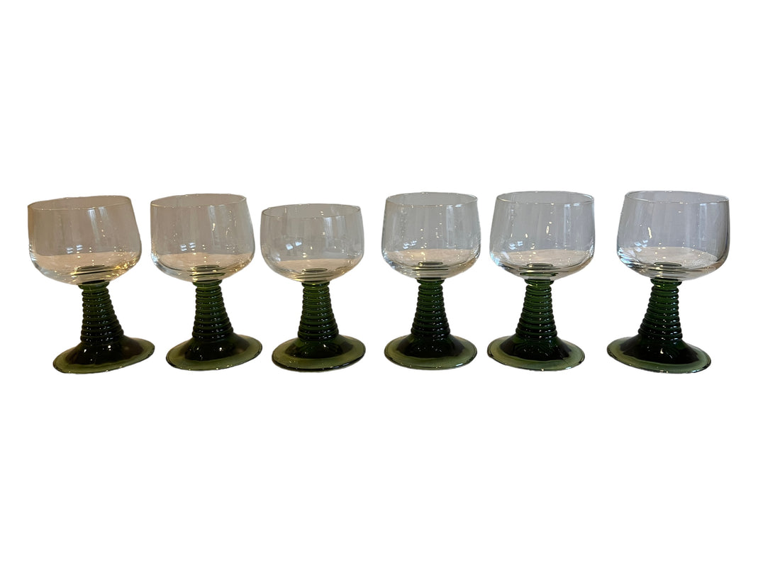 Schott Zwiesel Coupe Glasses with Wavy Green Stem