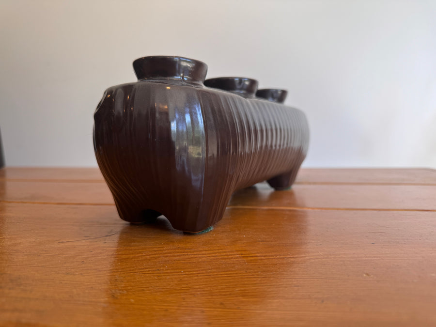 Rare Redwing Ceramic Pig Candle Holder