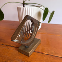 Dolbi Metal Fish Bone Metal Sculpture 1980 Figure Statue Vintage