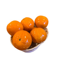 Italian Ceramic white Basket with Oranges Tangerines for I Magnin