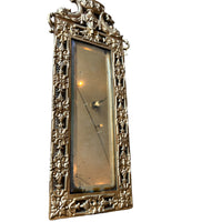 Art Deco European Mirror with Heavy Leaded Glass and Intricate Metal Frame