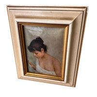 Framed European Print Portrait Nude