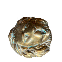 Large Brass European Lion Head Wall Mounted