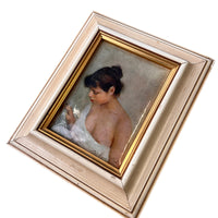 Framed European Print Portrait Nude