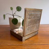 Brass Box vintage etched with Human Figures