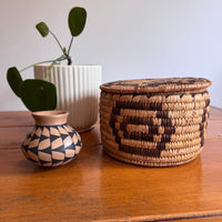 Native Basket and Clay Pot Ceramic Vase Sold Separately
