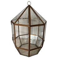 Glass and Brass Geometric Terrarium