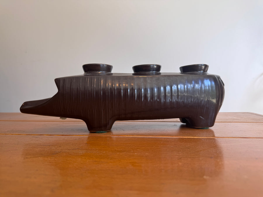 Rare Redwing Ceramic Pig Candle Holder