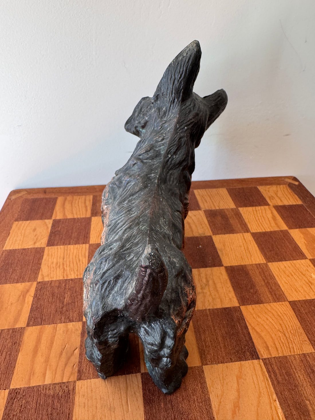 Scottish Terrier Needlepoint Statue Brass Candlestick Butter Dish (Sold Separately)