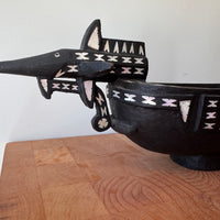 Pearl Inlay Solomon Islands wood bowl art