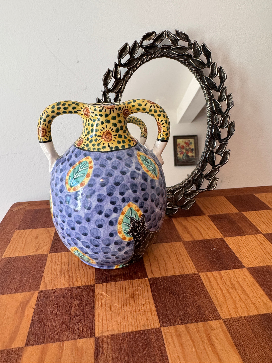 Pozniak Ceramic Vase Mirror and Aram Coasters (Sold Separately)