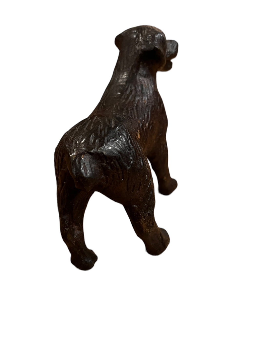 Solid Metal Dog Statue Vintage