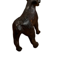 Solid Metal Dog Statue Vintage