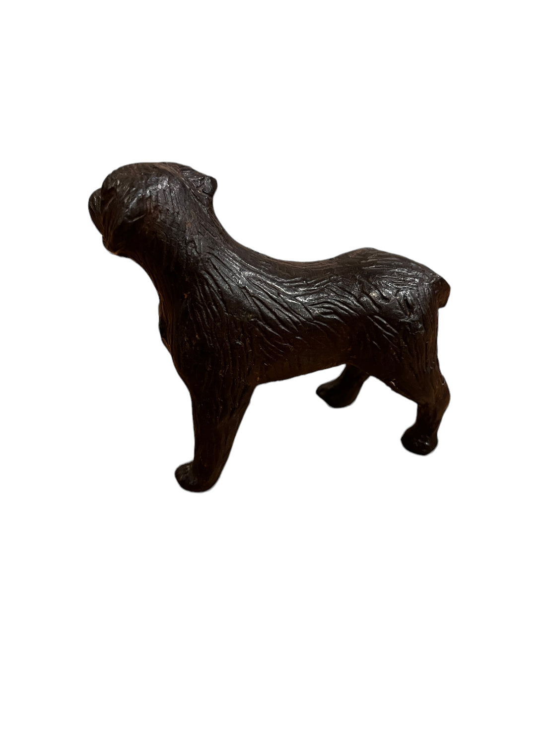 Solid Metal Dog Statue Vintage