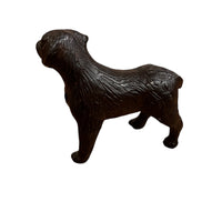 Solid Metal Dog Statue Vintage