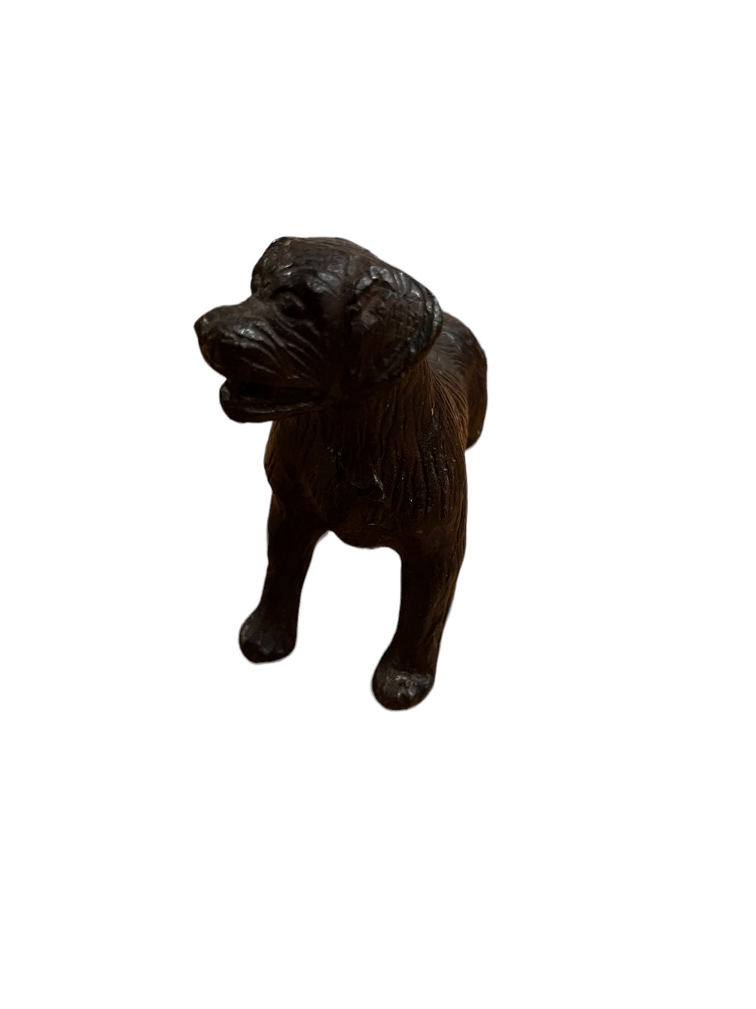 Solid Metal Dog Statue Vintage