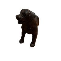 Solid Metal Dog Statue Vintage