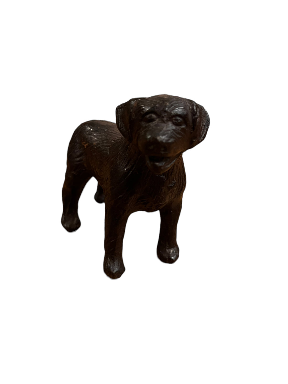 Solid Metal Dog Statue Vintage