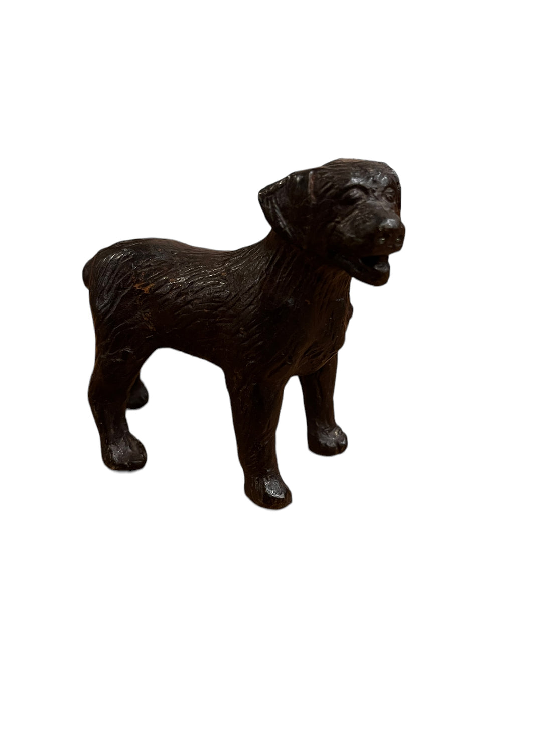 Solid Metal Dog Statue Vintage