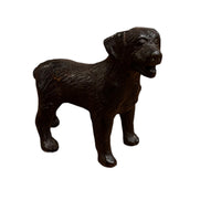 Solid Metal Dog Statue Vintage