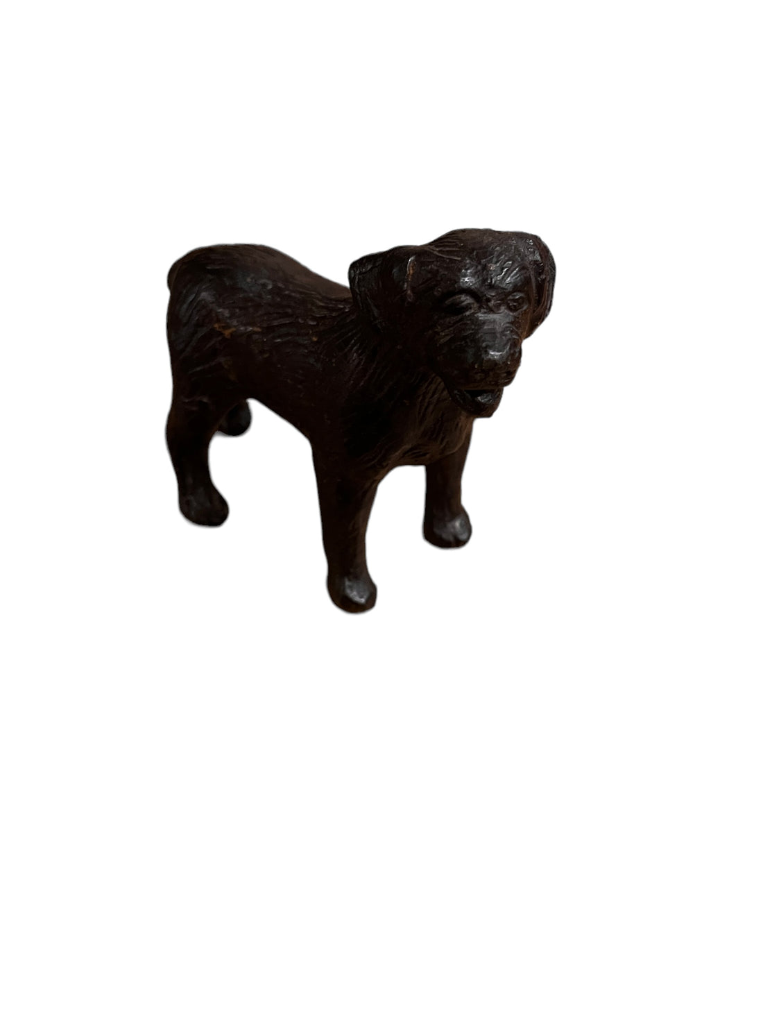 Solid Metal Dog Statue Vintage