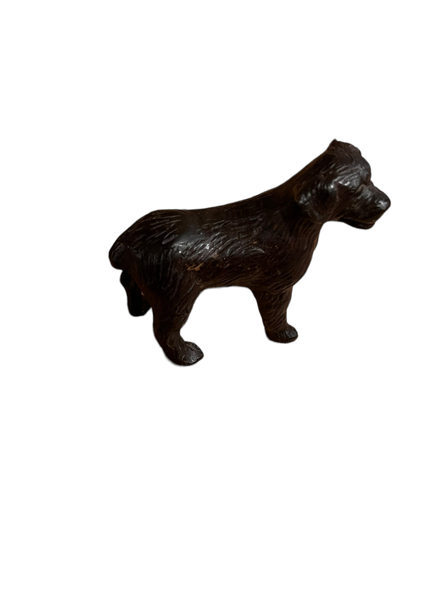 Solid Metal Dog Statue Vintage