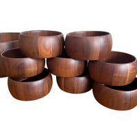 Diversified Industries Division Walnut Bowls Set of Nine 9 Made in the USA