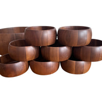 Diversified Industries Division Walnut Bowls Set of Nine 9 Made in the USA