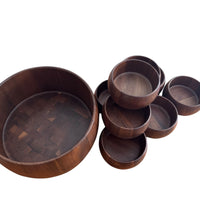 Diversified Industries Division Walnut Bowls Set of Nine 9 Made in the USA