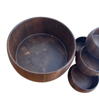 Diversified Industries Division Walnut Bowls Set of Nine 9 Made in the USA