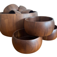 Diversified Industries Division Walnut Bowls Set of Nine 9 Made in the USA