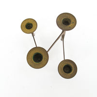 Danish Mid-Century Modern Nagel Style Brass Folding Candle Holder