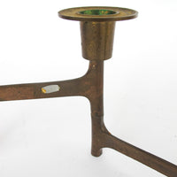 Danish Mid-Century Modern Nagel Style Brass Folding Candle Holder