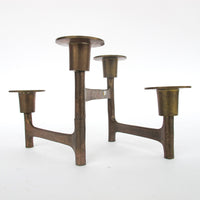 Danish Mid-Century Modern Nagel Style Brass Folding Candle Holder