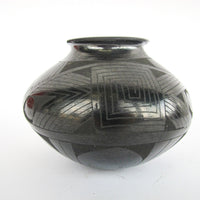 Dora Sandoval Native Black Ceramic Pot
