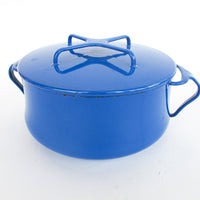 Midcentury Blue Small Dansk French Cook Pot with Lid