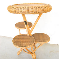 Smithsonian Wicker 4 Tier Table Plant Stand