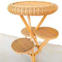 Smithsonian Wicker 4 Tier Table Plant Stand