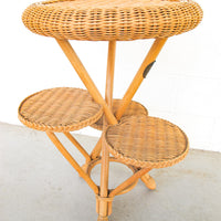 Smithsonian Wicker 4 Tier Table Plant Stand